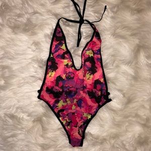 sheer colorful bodysuit